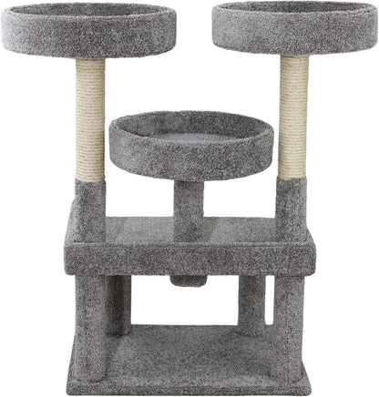 Prestige Cat Trees 46″ XXL Heavy Duty Cat Tree – Extra-Large, Sturdy Indoor Cat Tower with Multiple Perches, Sisal Scratch Posts & Solid Wood Base (Gray)4