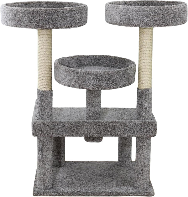 Prestige Cat Trees 46″ XXL Heavy Duty Cat Tree – Extra-Large, Sturdy Indoor Cat Tower with Multiple Perches, Sisal Scratch Posts & Solid Wood Base (Gray)4