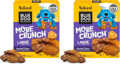 Blue Dog Bakery Natural Dog Treats, More Crunch Large, Assorted Flavors, 18Oz Box, 1 Box13