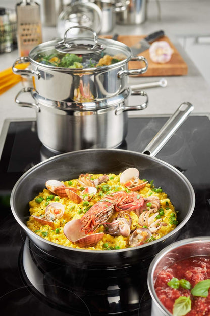 Set of Frying Pans Set of 3 20/24/28 Cm Diameter with Non-Stick Coating 3 Diameter, Stainless Steel, 24 Cm, 3 Units4