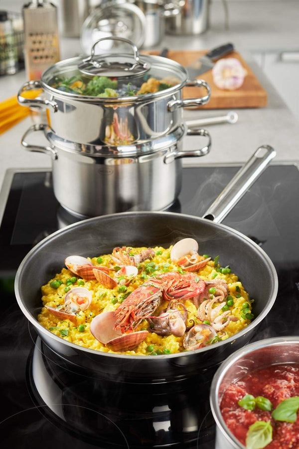 Set of Frying Pans Set of 3 20/24/28 Cm Diameter with Non-Stick Coating 3 Diameter, Stainless Steel, 24 Cm, 3 Units4