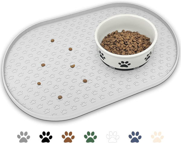 Silicone Pet Placemat, Waterproof Pet Feeding Bowl Mat, Brown, 24" * 16"15