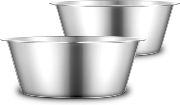 URBUDDIES 1.1 Gallon Extra Large Stainless Steel Dog Water Bowls, 2 Pack1