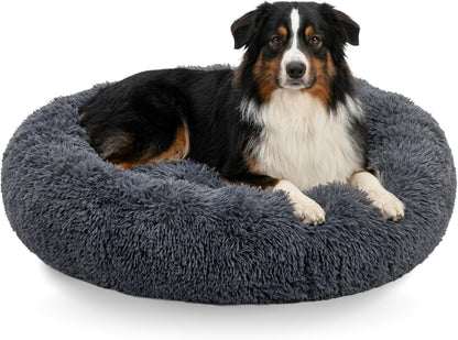 Active Pets Premium Medium Donut Dog Bed, Fits up to 45 Lbs, Machine Washable Cushion, Plush Long Pile Faux Fur Fabric, Portable Beige Pet Bed Furniture for Puppies Adult Canines & Cats14