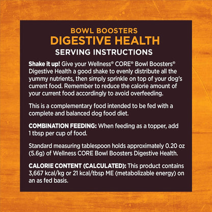 Wellness Bowl Boosters Digestive Health Dog Food Topper with Freeze Dried Pieces for Small, Medium, and Large Breeds, Sensitive Stomach, Grain Free, Natural, Chicken Recipe, 4 Oz Bag9