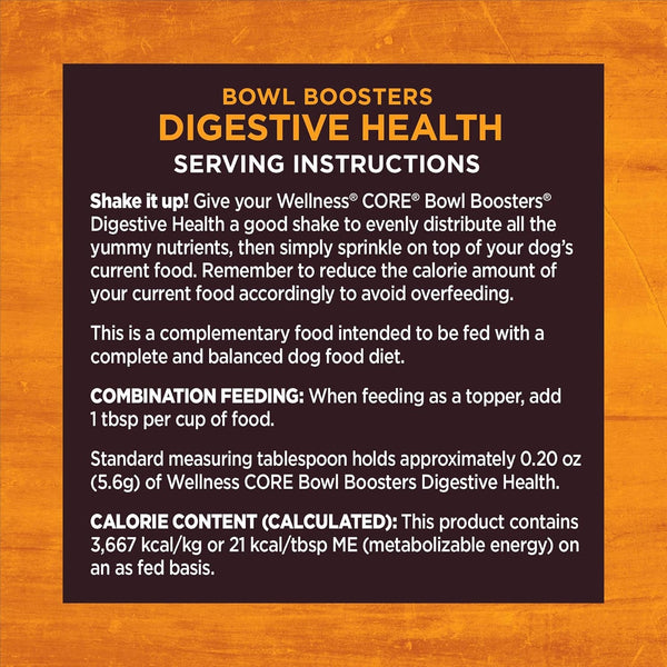 Wellness Bowl Boosters Digestive Health Dog Food Topper with Freeze Dried Pieces for Small, Medium, and Large Breeds, Sensitive Stomach, Grain Free, Natural, Chicken Recipe, 4 Oz Bag9