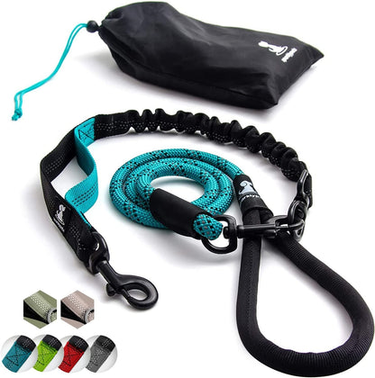 Sparklypets Double Dog Leash for 2 Dogs – Rope Bungee Dual Leash for Medium and Large Breeds with Padded Handles & Tangle Free (Teal, Medium/Large)22