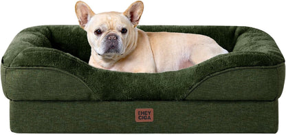 EHEYCIGA Orthopedic XL Dog Bed for Large Sized Dog, 42X30 Inch Extra Large Memory Foam Dog Couch Bed with Sides, Waterproof Liner & Washable Removable Cover, Bolster Pet Sofa, Grey59