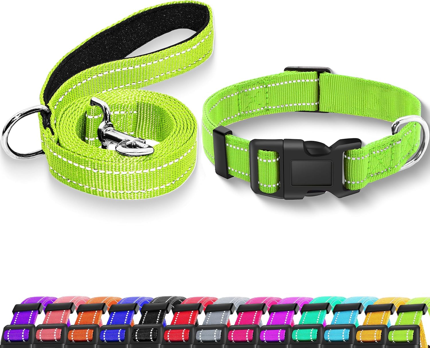 reflective-dog-collar-with-safety-locking-buckle-adjustable-soft-breathable-nylon-collars-for-small-medium-and-large-dogscollar-leash-xs-width-5-8-turquoise-adjustable-soft-breathable-nylon-collars-for-small-medium-and-large-dogs-xs-width-5-8-turquoise