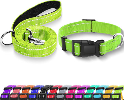 Reflective Dog Collar with Safety Locking Buckle, Adjustable Soft Breathable Nylon Collars for Small, Medium and Large Dogs(Collar+Leash XS Width 5/8" Turquoise) | Adjustable Soft Breathable Nylon Collars for Small, Medium and Large Dogs (XS Width 5/8" Turquoise)12