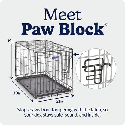 Midwest Homes for Pets 30-Inch Icrate for Medium Breeds, 21-40 Lbs, Single Door Folding Dog Crate with Divider Panel, Leak-Proof Tray & Secure Latch, Portable, Durable & Easy to Assemble4