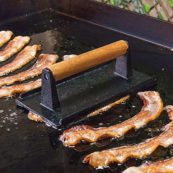 Blackstone 1543 Outdoor Griddle Breakfast Preparation Kit with Pancake Batter Dispenser, Cast Iron Bacon Press, and 2 Non Stick Steel Egg Rings | Batter Dispenser, Bacon Press, Two Egg Rings8
