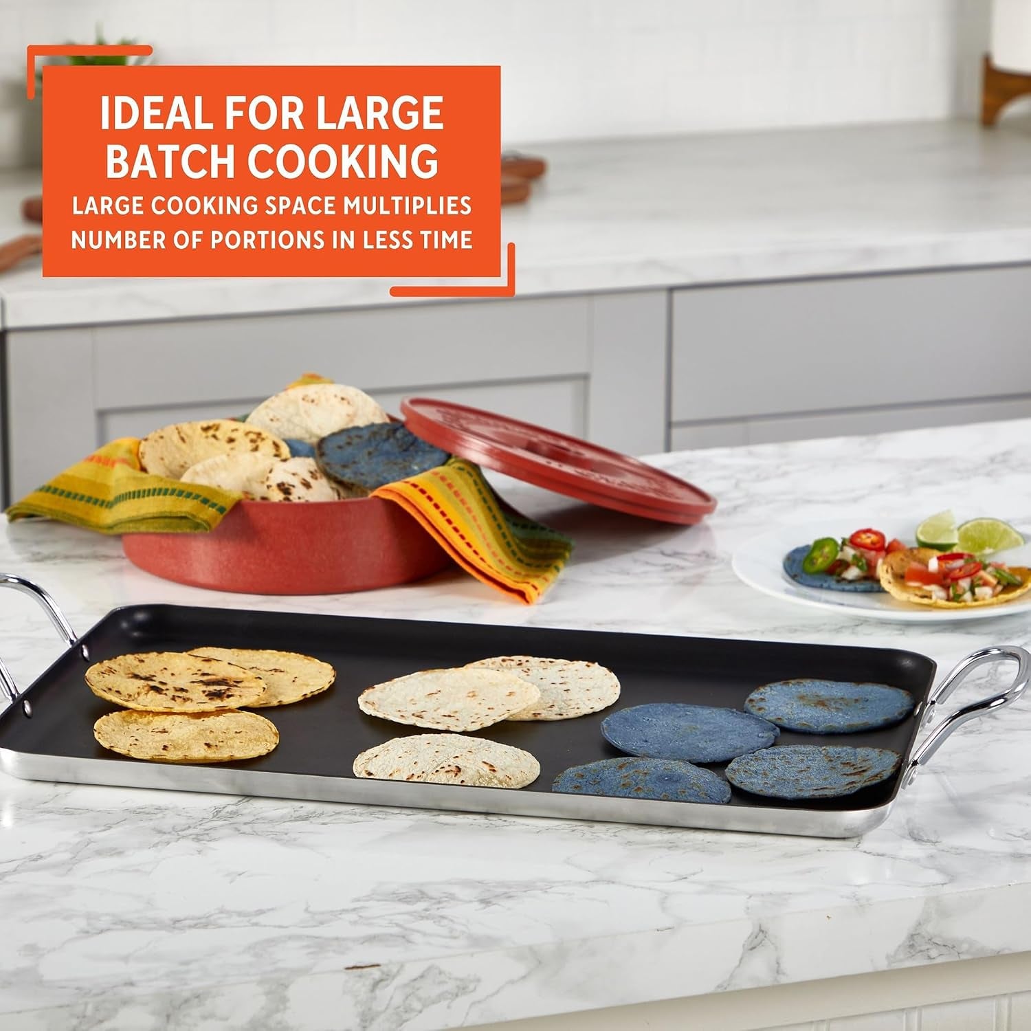 double-burner-griddle-non-stick-20-inch-black-nonstick-coated-surface-dual-side-handles-ideal-for-breakfast-foods-perfect-for-gatherings