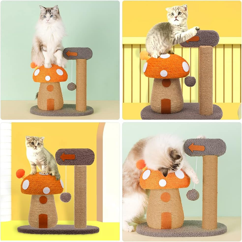 mushroom-cat-scratcher-post-with-sisal-rope-for-indoor-cats-natural-sisal-rope-tower-satisfies-claw-instincts-compact-for-small-cats-durable-stable