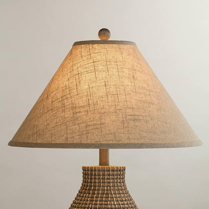 Pre-Assembled Laine Fine Extra Large Burlap Empire Shade 6X19X12 (Spider) | 6" Top X 19" Bottom X 10.5" High X 12" Slant Replacement for Table + Floor Lamps Harp + Finial1