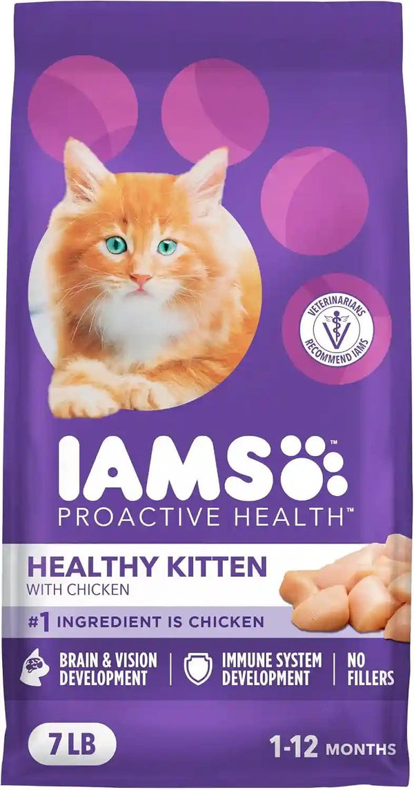 IAMS Proactive Health Healthy Kitten Dry Cat Food, Chicken, 3.5 Lb | Veterinarian-Recommended, Real Chicken #1 Ingredient, Omega-3 DHA & Taurine, Supports Digestion, Skin Health, Immune System13