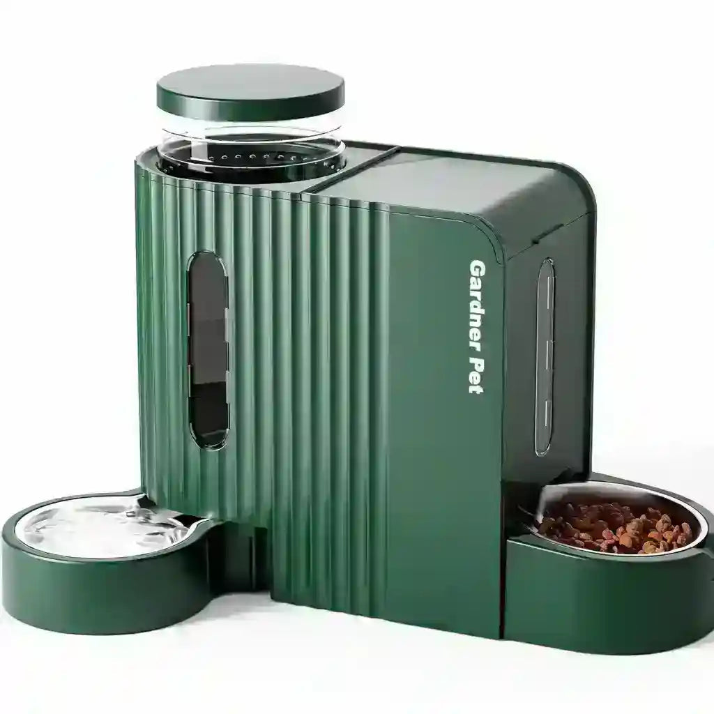 green-automatic-pet-feeder-with-water-bowl-and-dry-food-dispenser-for-cats-and-dogs