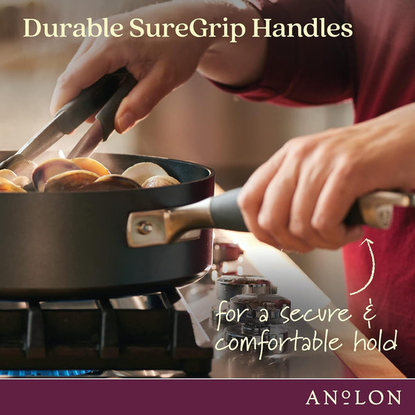 Advanced Hard-Anodized Dutch Oven Multipurpose Steamer Set, 8.5-Quart, Graphite5