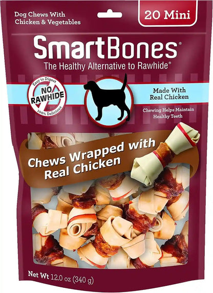 Smartbones Mini Bones with Real Peanut Butter 56 Count, Rawhide-Free Chews for Dogs16