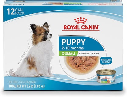 ROYAL CANIN Size Health Nutrition X-Small Puppy Thin Slices in Gravy Dog Food, 3 Oz (Pack of 12)1
