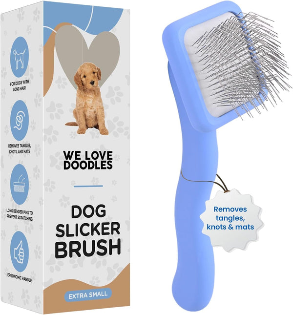Slicker Brush for Dogs, Pet Grooming Brushes for Doodles & Poodles, Large | Best Brush for Long Haired Dogs, Dematting Comb & Deshedding Tools for Goldendoodle Coats, Puppy Matting Grooming Supplies11