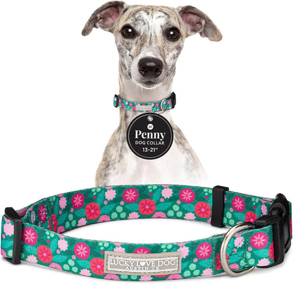 Lucky Love Dog - Easy Click Buckle Dog Collar with Leash Set Combo, Durable & Comfortable for Male & Female Dogs, Pet Collar for Medium Dogs, Secure Fit - Blackbird Combo, Medium33