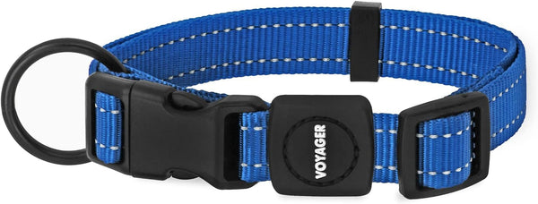 Best Pet Supplies Voyager Reflective Dog Leash or Collar with Neoprene Handle, for Small, Medium, and Large Breed Puppies, Cute and Heavy Duty for Walking, Running and Training - Royal Blue, S1