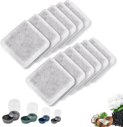 Pet Water Fountain Charcoal Replacement Filters, Pack of 6 | Compatible with Petmate Replendish Mason Gravity Waterer, Cat Fountain Dog Water Bowl Dispenser Carbon Filters Replacement8