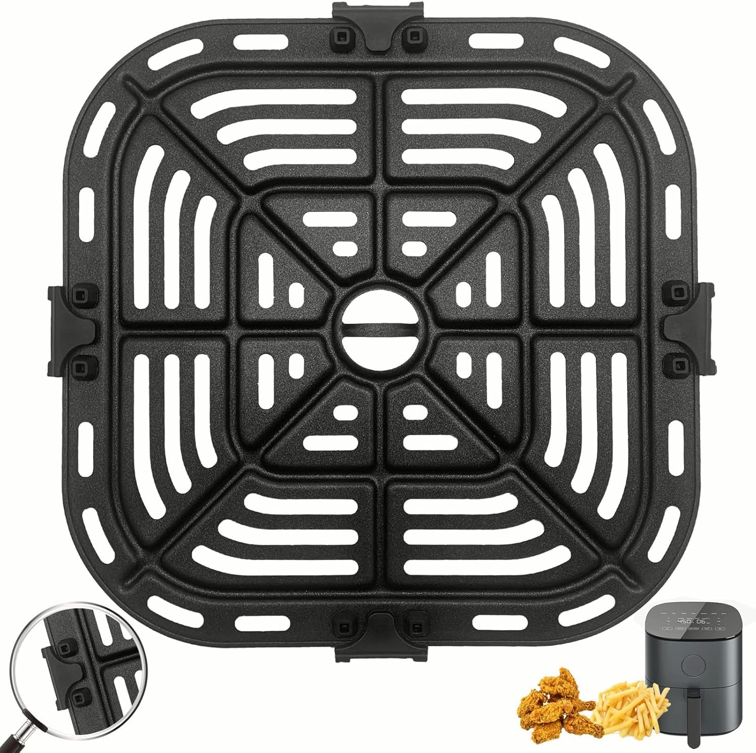 air-fryer-replacement-grill-pan-fit-for-cosori-air-fryer-5-qt-air-fryer-rack-replacement-parts-accessories-grill-plate-crisper-plate-tray-non-stick-dishwasher-safe