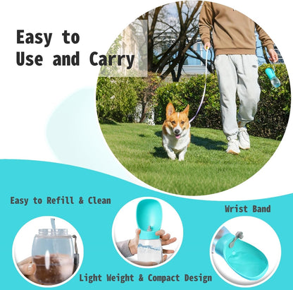 Kalimdor Dog Water Bottle,Leak Proof Portable Puppy Water Dispenser with Drinking Feeder, Dog Walking Accessories for Pets Outdoor Walking, Hiking, Travel, Food Grade Plastic4