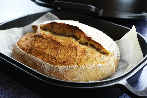 Extra Large Cast Iron Artisan Bread Pan 6 Loop Handles Deep Lid for Steam Baking - Sourdough Bread Oven, Covered Loaf Baker7
