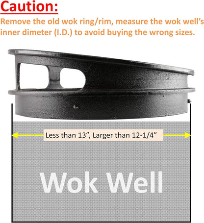 13” Diameter 3 Opening Cast Iron Rim to Replace the Worn Out Wok Ring for Chinese Wok Range (13" Cast Iron)5