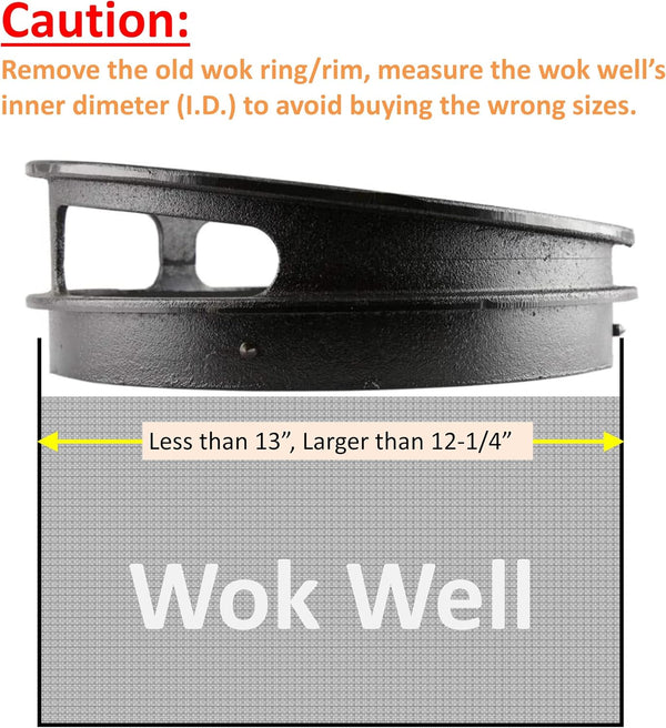 13” Diameter 3 Opening Cast Iron Rim to Replace the Worn Out Wok Ring for Chinese Wok Range (13" Cast Iron)5
