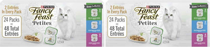 Purina Fancy Feast Gourmet Wet Cat Food Variety Pack, Petites Gravy Collection, Break-Apart Tubs, 48 Servings - (Pack of 24) 2.8 Oz. Tubs10
