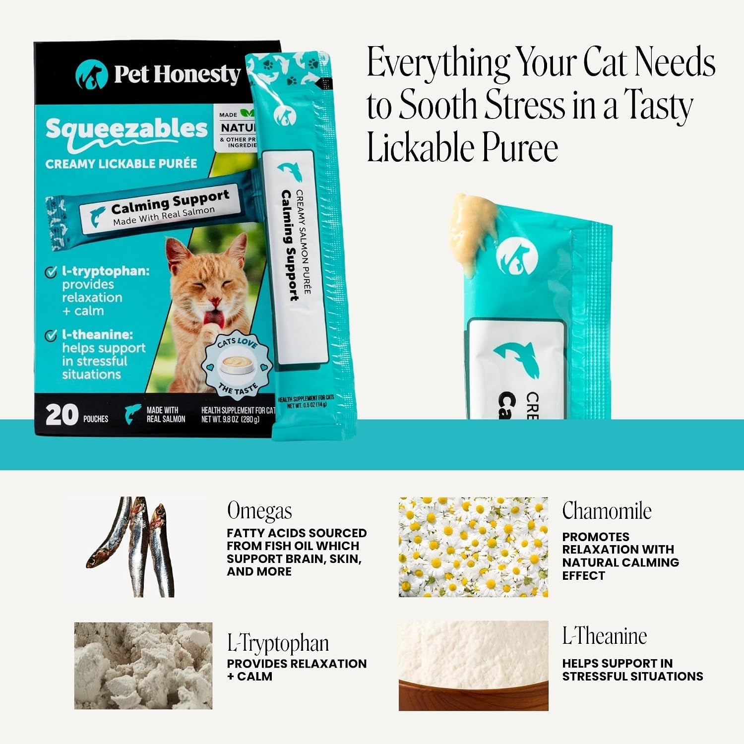 pet-honesty-cat-lickable-treats-with-l-theanine-chamomile-squeezable-puree-pouches-for-cats-behavior-support-for-travel-vet-visits-grooming-separation-salmon-20-ct