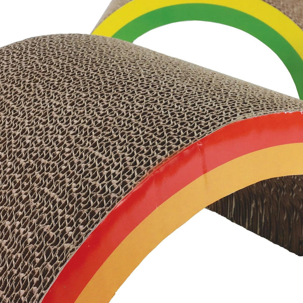 Turbo® by Coastal Rainbow Stack Cat Scratcher, Multi-Color, 12.75" L X 6.5" H X 8" W3