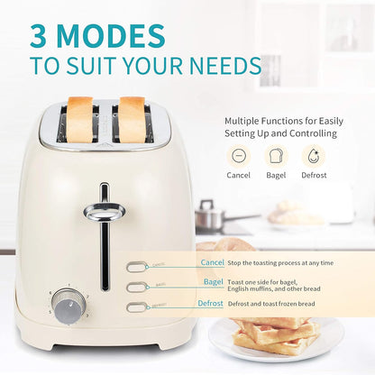 Toaster 2 Slice with Extra-Wide Slot for Toasting Bagels, Breads, Waffles & More, Stainless Steel Material with Removable Crumb Tray, 6 Browning Settings9