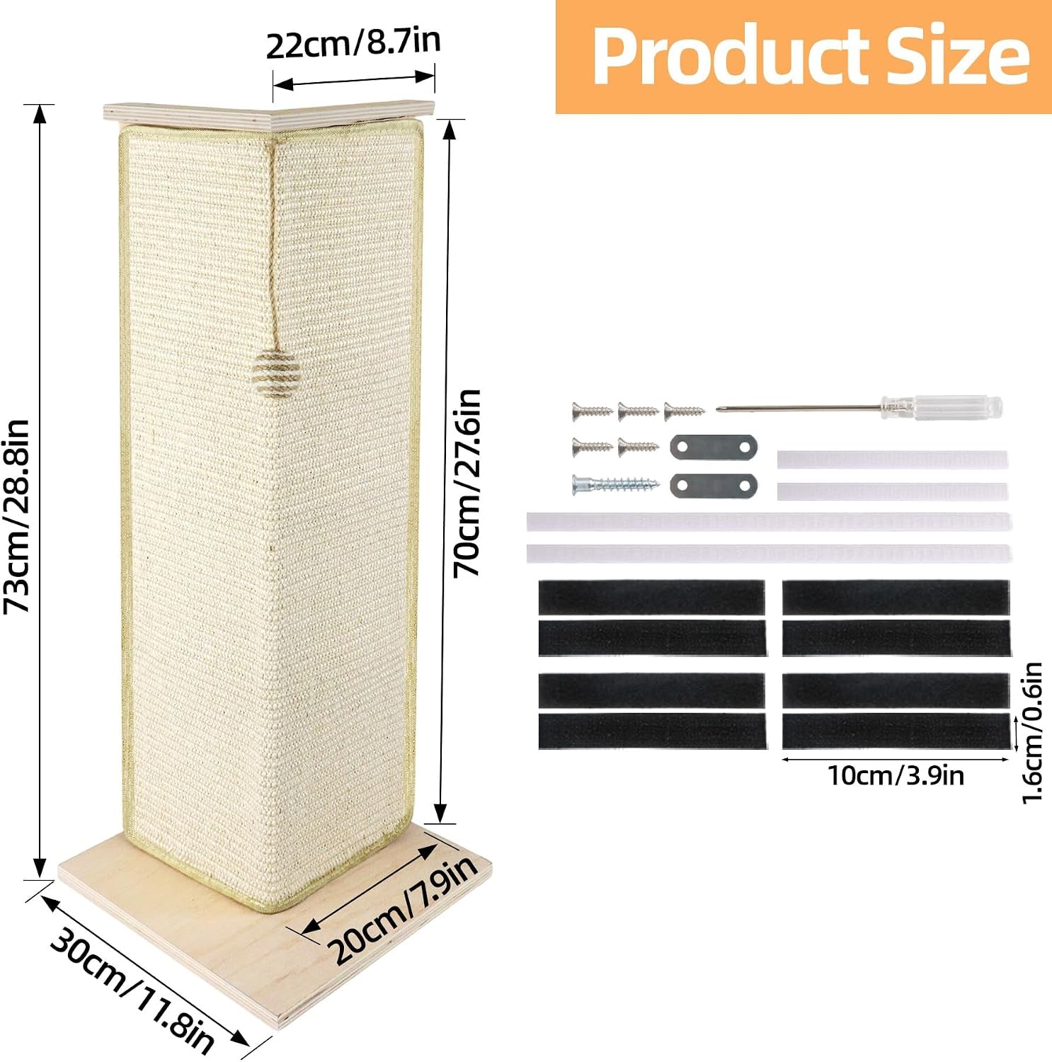 28-8-tall-couch-corner-cat-scratcher-sisal-scratching-pad-with-toy-ball-for-sofa-stylish-modern-furniture-protector-easy-assembly-cat-scratching-post