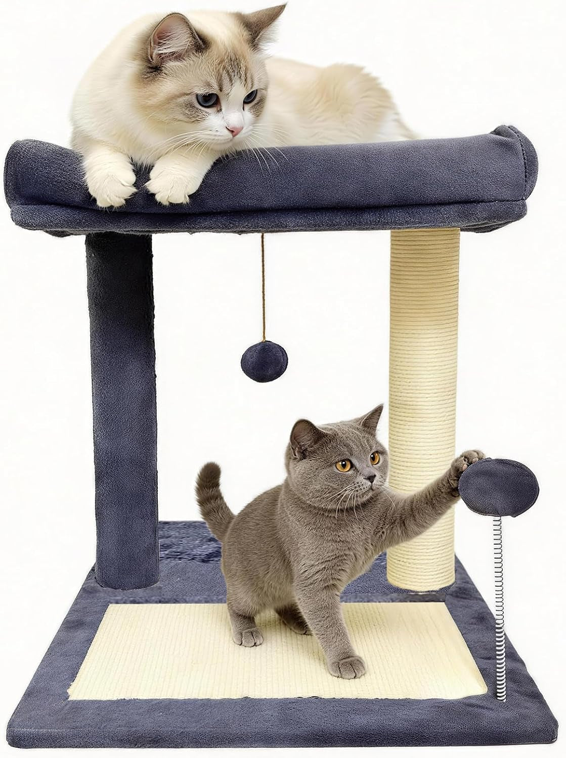 cat-scratching-post-19-69-h50cm-cat-tree-with-cat-bed-scratching-posts-for-indoor-cats-with-two-plush-balls-toy-small-cat-tree-for-kittens-cats-playing-and-relaxing-20-in-grey-cat-tree