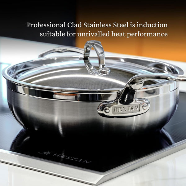 Hestan Probond Forged - Professional Clad Stainless Steel All-In-One Pan, 5 Quart, with Helper Handle, Induction Compatible4