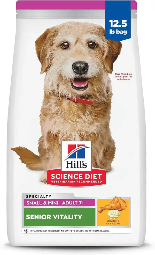 Hill'S Science Diet Adult 7+ Senior Vitality Small & Mini Dry Dog Food | #1 Veterinarian Recommended, Chicken & Rice, 3.5 Lb. Bag16