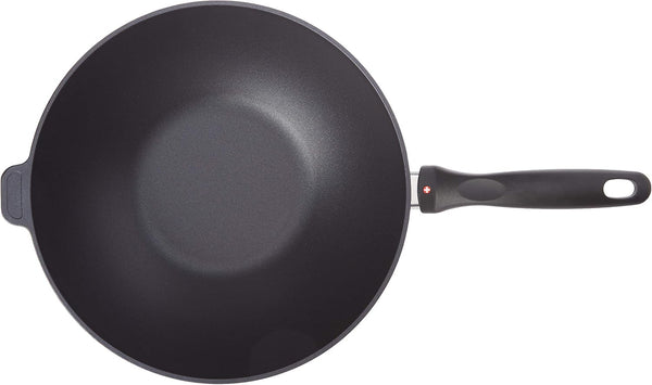 11.8" (4.9 Qt) Nonstick Wok HD Diamond Coated Aluminum Stir-Fry Pan, Includes Lid, Dishwasher Safe and Oven Safe, Grey3