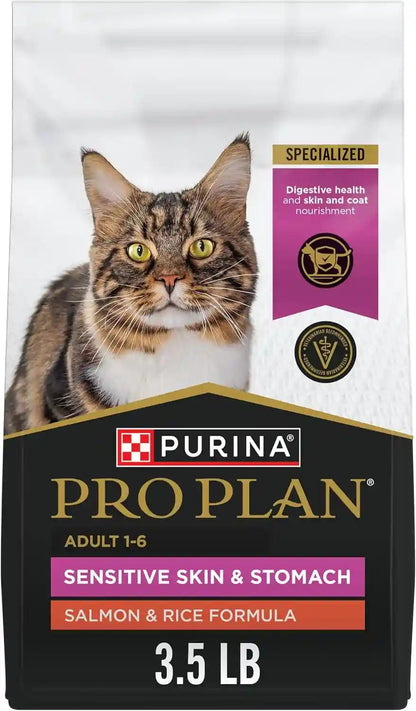Purina Pro Plan Sensitive Skin and Stomach Adult Cat Food Salmon and Rice Formula - 7 Lb.14