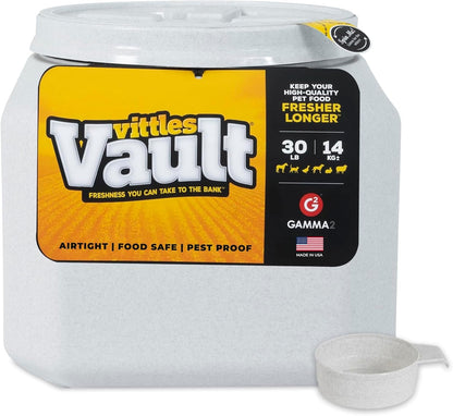 Gamma2 Vittles Vault Pet Food Storage Containers - Sealed Dog and Cat Food Storage Container, Fits up to 25Lbs, Made in the USA - [12"L X 13.75"H] | Made in USA, 12 Inch Long by 13.75 Inch Tall, Airtight Lid Keeps Kibble Fresh and Pests Out, a Durable Pantry Bin Design6