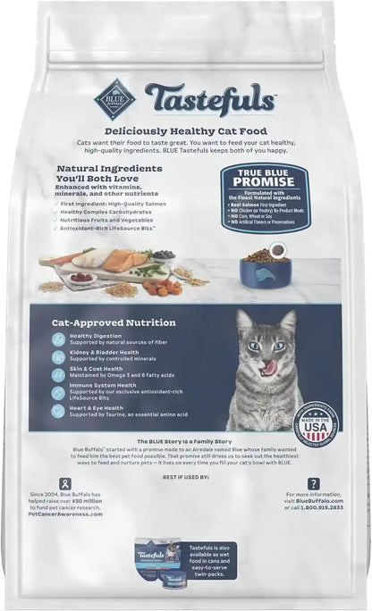 Blue Buffalo Tastefuls Adult Cat Dry Food, Multi-Protein Salmon & Ocean Fish Recipe, 3-Lb. Bag2