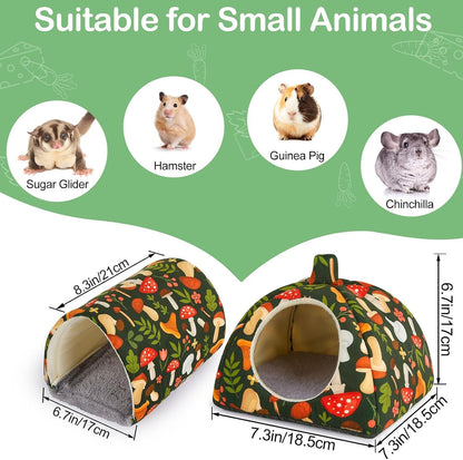 Bienbee Guinea Pig Hideout, 2 Piece Washable Set for Small Animals Small | Guinea Pig Bed with Soft Plush, Resilient Padding, and Easy Machine Washing for Resting Hiding and Tunnel Playing6