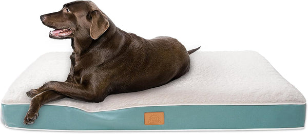 Sunheir Orthopedic Dog Bed for Large Dogs - Big Waterproof Dog Crate Bed with Removable Washable Cover, Egg Crate Foam Support, Anti-Slip Bottom, Deluxe Plush Pet Bed Mat (Grey)7