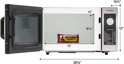 NE-1025F Compact Light-Duty Commercial Microwave Countertop Oven with 6-Minute Electronic Dial Control Timer, Bottom Energy Feed, 1000W, 0.8 Cu. Ft. Capacity Silver6