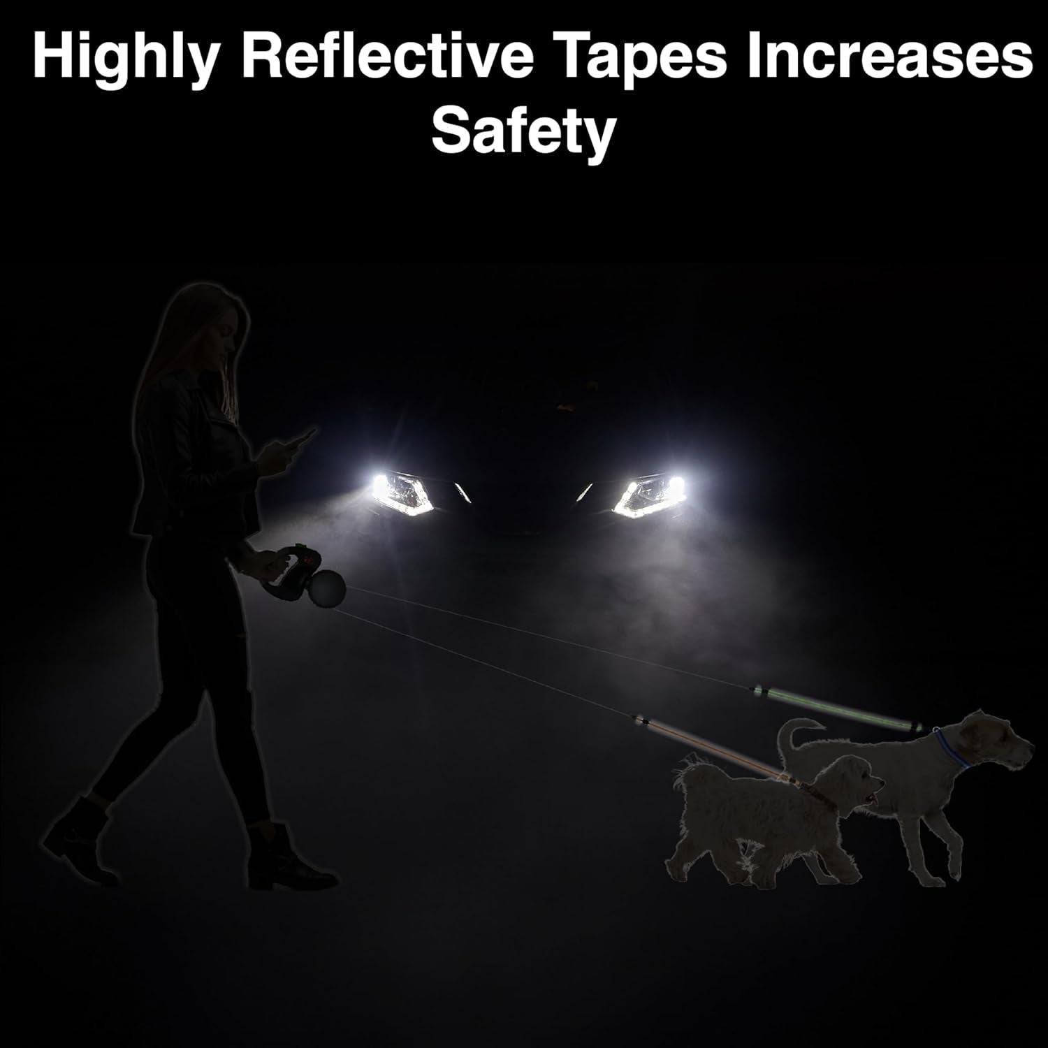 wigzi-2-two-dog-reflective-retractable-pet-leash-360-degree-zero-tangle-patent-two-dogs-each-up-to-50-lbs-and-10ft-reflective-orange-and-green-leads-dual-locking