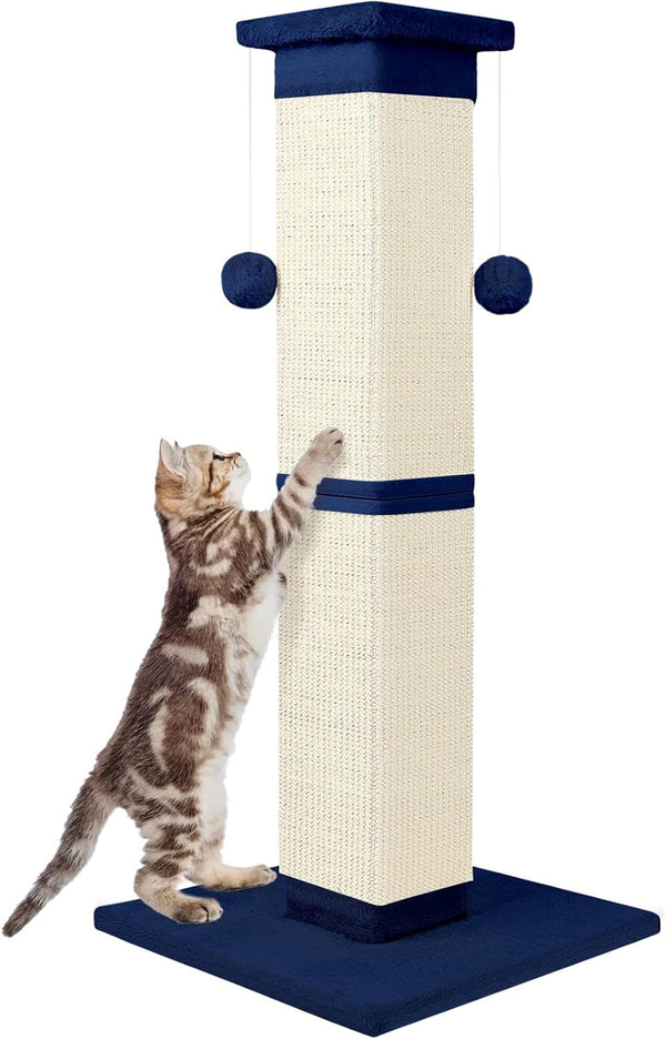 SOCATER Cat Scratching Post 33 Inch Nature Sisal Cat Scratch Post for Indoor Cats, Large Cat Scratcher Protect Your Furniture, for All Breeds13